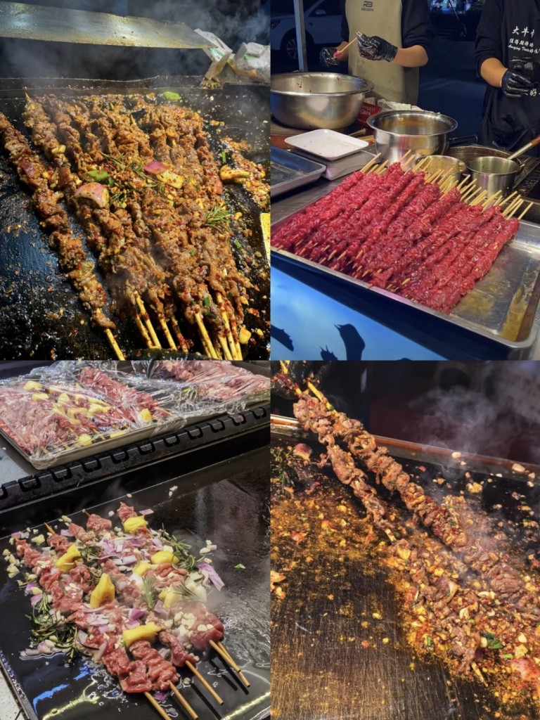 图片[1]-大牛忙牛肉串-阿紫姑娘